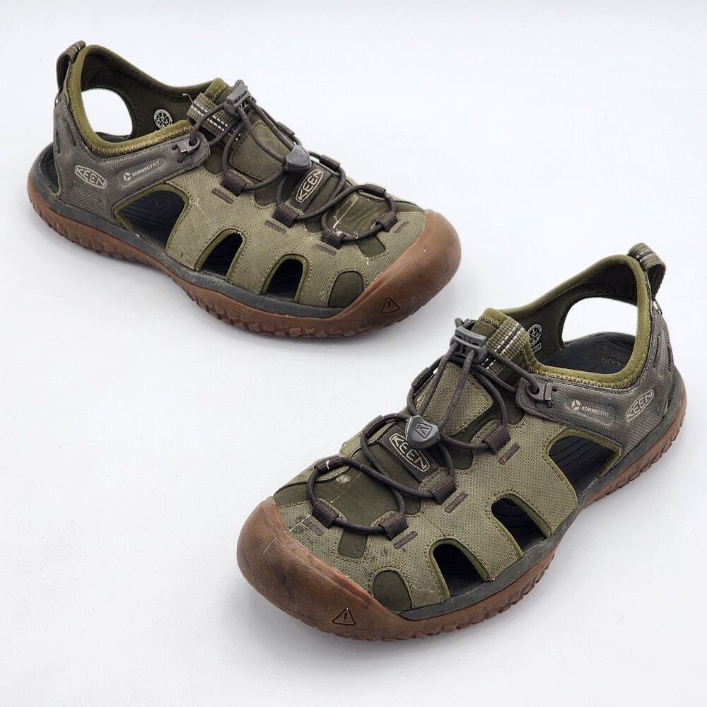 KEEN SOLR Performance Quick Dry Outdoor Sport Sandals Green Men's Size 9